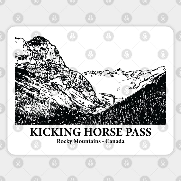 Kicking Horse Pass - Rocky Mountains Magnet by Lakeric
